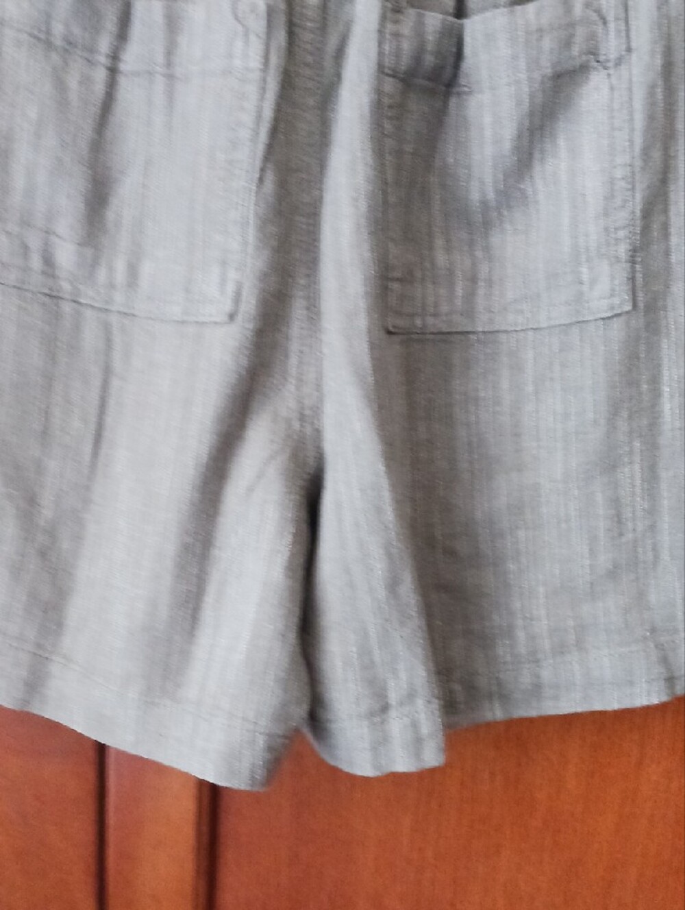 Briggs New York- Olive Green High-Waist Smocked Shorts - Picture 8 of 12